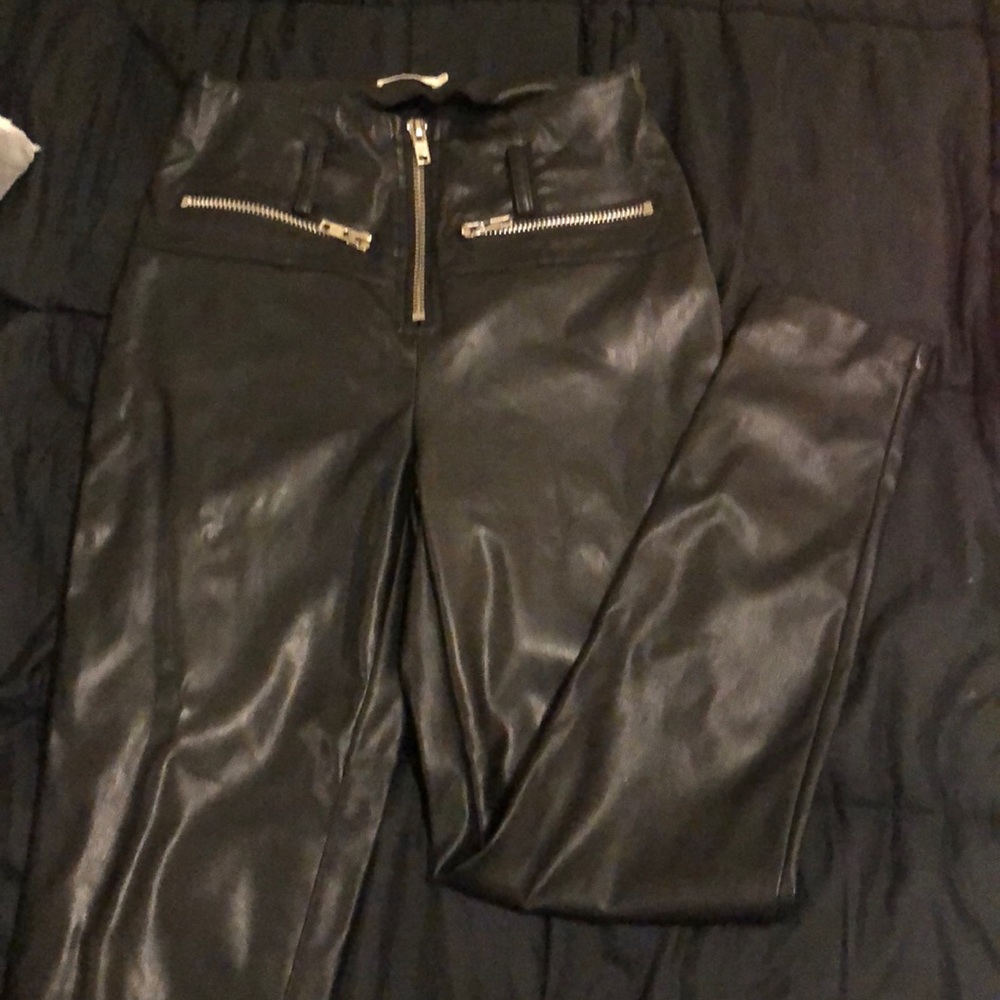 Faux Leather Skinny Jeans